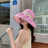 字母款开叉防晒渔夫帽【4色混发】Wide Brim Sun Hat