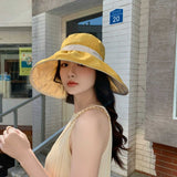 字母款开叉防晒渔夫帽【4色混发】Wide Brim Sun Hat