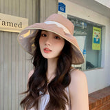 字母款开叉防晒渔夫帽【4色混发】Wide Brim Sun Hat