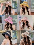 字母款开叉防晒渔夫帽【4色混发】Wide Brim Sun Hat