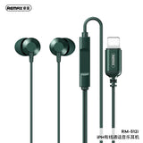 Remax RM-512i iP金属有线耳机 锖色/绿色 Lightning Metal Wired Earbuds