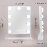 可调光LED化妆台镜 9 LED Bulbs Hollywood Makeup Mirror 25x30cm