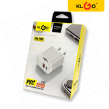 KLGO PD-700 USB A+C 快充头 白色 USB A+C Fast Charger PD25W QC3.0
