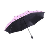 8骨自动布朗熊防晒雨伞 55cm 蓝色/黄色【2色混發】Printed Fold-up Umbrella