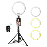MRZ 10"调光补光灯三角支架 自拍环形灯 Selfie Ring Light w/Tripod &amp; phone Hanger