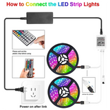 带遥控智能LED彩虹灯条软灯带10米 2盘装 RGB Smart LED Indoor Strip Light 40W