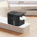 Mibote 全球通USB万用旅行插头【附收纳包】Travel Adapter 4 USB + Type-C