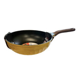 Arisu 电磁炉适用 木柄轻巧不沾炒锅 28cm/30cm/32cm Non-stick IH Wok Pan