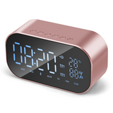 S5镜面双闹钟无线音响 Dual Alarm Clock Bluetooth 5.2 Speaker