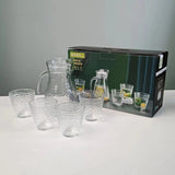 奥莉维亚水具5件套 1050ml+245ml*4 (1壶4杯) Glass Water Jug Set