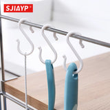 White random S hook plastic hook universal S-type hook multi-functional S-type hook small size 6 into