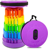 户外可伸缩收纳彩虹凳 便携座椅 紫色 Portable Collapsible Rainbow Stool