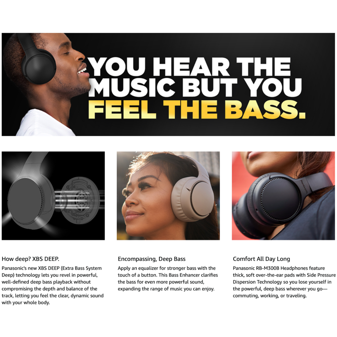 Panasonic松下重低音头戴式无线耳机Deep Bass Wireless Headphones