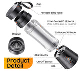 充电式便携榨汁机 Rechargeable Portable Blender 380ml 1200mAh