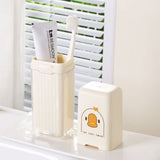 The best shop - The Judy Swan 可爱小黄鸡旅行便携牙刷牙膏收纳方盒 6.5x6.3x20.5cm Travel Toothbrush Case