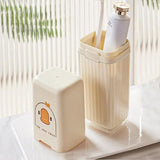 The best shop - The Judy Swan 可爱小黄鸡旅行便携牙刷牙膏收纳方盒 6.5x6.3x20.5cm Travel Toothbrush Case