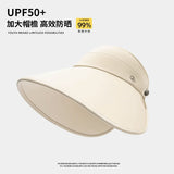 大帽檐空顶防晒防UV遮阳帽【2色混发】Wide Brim Visor Cap