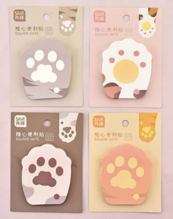 便携随身有粘性标签创意可爱猫爪便利贴 – 买吧 The Best Shop