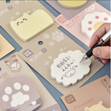 便携随身有粘性标签创意可爱猫爪便利贴