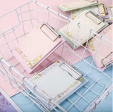 可爱卡通板夹彩页便签本