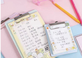 可爱卡通板夹彩页便签本