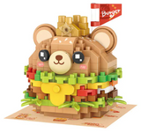 Loz 8812#小熊汉堡玩具积木 Mini Building Blocks Bear Hamburger