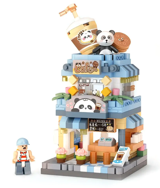 Loz 8814#熊猫咖啡馆玩具积木Mini Building Blocks Panda Coffee Shop Loz 8814#熊猫咖啡馆玩具积木Mini Building Blocks Panda Coffee Shop