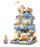 Loz 8814#熊猫咖啡馆玩具积木 Mini Building Blocks Panda Coffee Shop