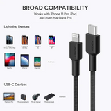 Aukey CB-CL03 C-L苹果充电线 2M 6.6FT USB-C to Lightning Cable