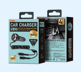 Azeada PD-C37带线车载快充 黑色 Kydee Fast Car Charger w/Cable 160W