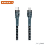 Azeada PD-B89i乐透C-L快充数据线 Lotto Type-C to Lighting Cable PD27W 1.3M