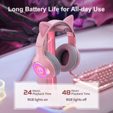 EDIFIER G4BT 48H续航猫耳游戏耳机 粉色 Wireless Low Latency Gaming Headset