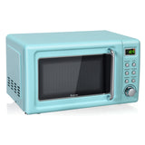 700W复古台面微波炉5微功率自动烹饪功能-绿色 700W Retro Countertop Microwave Oven with 5 Micro Power and Auto Cooking Function-Green