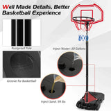 高度可调节篮球框，带 2 个网和可填充底座 Height Adjustable Basketball Hoop with 2 Nets and Fillable Base