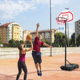 高度可调节篮球框，带 2 个网和可填充底座 Height Adjustable Basketball Hoop with 2 Nets and Fillable Base