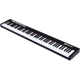 88键便携式全尺寸半配重数码钢琴键盘-黑色 88-Key Portable Full-Size Semi-weighted Digital Piano Keyboard-Black