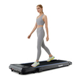 二合一折叠跑步机带坡度带遥控-蓝色 2 in 1 Folding Treadmill with Incline with Remote Control-Blue