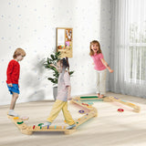 蒙特梭利平衡木套装 带垫脚石的木制平衡板 Montessori Balance Beam Set Wooden Balance Boards with Stepping Stones