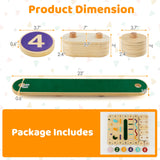 蒙特梭利平衡木套装 带垫脚石的木制平衡板 Montessori Balance Beam Set Wooden Balance Boards with Stepping Stones