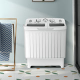 20 磅便携式洗衣机带内置重力排水管-灰色 20 lbs Portable Washing Machine with Built-in Gravity Drain-Gray