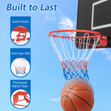 18 英寸篮球框替换球门，带全天候网和安装硬件 - 橙色 18 Inch Basketball Rim Goal Replacement with All Weather Net and Mounting Hardware-Orange