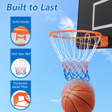 15 英寸篮球框球门替换件，带全天候网和安装硬件 - 橙色 15 Inch Basketball Rim Goal Replacement with All Weather Net and Mounting Hardware-Orange