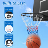 15 英寸篮球框替换球门，带全天候网和安装硬件 - 黑色 15 Inch Basketball Rim Goal Replacement with All Weather Net and Mounting Hardware-Black