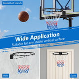 15 英寸篮球框替换球门，带全天候网和安装硬件 - 黑色 15 Inch Basketball Rim Goal Replacement with All Weather Net and Mounting Hardware-Black