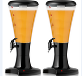 2 件套 3L 生啤酒塔式饮水机，带 LED 灯 Set of 2 3L Draft Beer Tower Dispenser with LED Lights