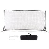 12 x 6 英尺足球篮板网，带全天候网 - 黑色 12 x 6 Feet Soccer Rebounder Net with All Weather Net-Black