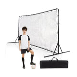 12 x 6 英尺足球篮板网，带全天候网 - 黑色 12 x 6 Feet Soccer Rebounder Net with All Weather Net-Black