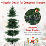 8 英尺预照明人造铰链圣诞树，带 1480 个 PVC 和 PE 树枝尖 - XL 8 FT Pre-Lit Artificial Hinged Xmas Tree with 1480 PVC and PE Branch Tips-XL