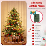 6 英尺预照明人造铰链圣诞树，带 778 个 PVC 和 PE 树枝尖 - M 6 FT Pre-Lit Artificial Hinged Xmas Tree with 778 PVC and PE Branch Tips-M