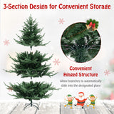 6 英尺预照明人造铰链圣诞树，带 778 个 PVC 和 PE 树枝尖 - M 6 FT Pre-Lit Artificial Hinged Xmas Tree with 778 PVC and PE Branch Tips-M